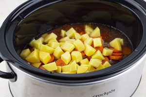 step 8 slow cooker beef stew with onion soup mix
