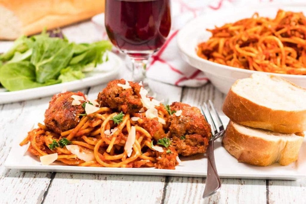 Instant Pot Spaghetti and Meatballs by Food Plus Words