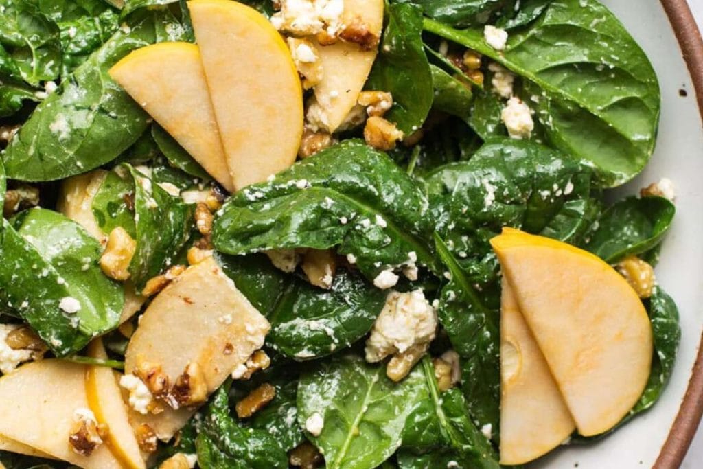 SPINACH APPLE SALAD BY LIFE AS A STRAWBERRY