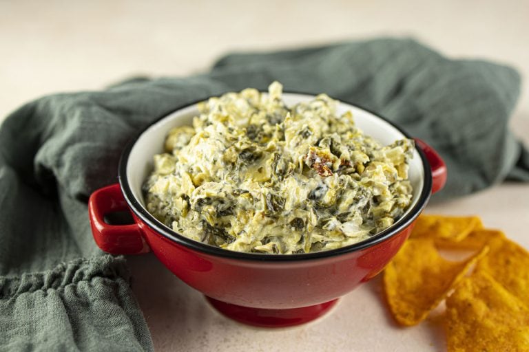 Crockpot Spinach Artichoke Dip with Frozen Spinach