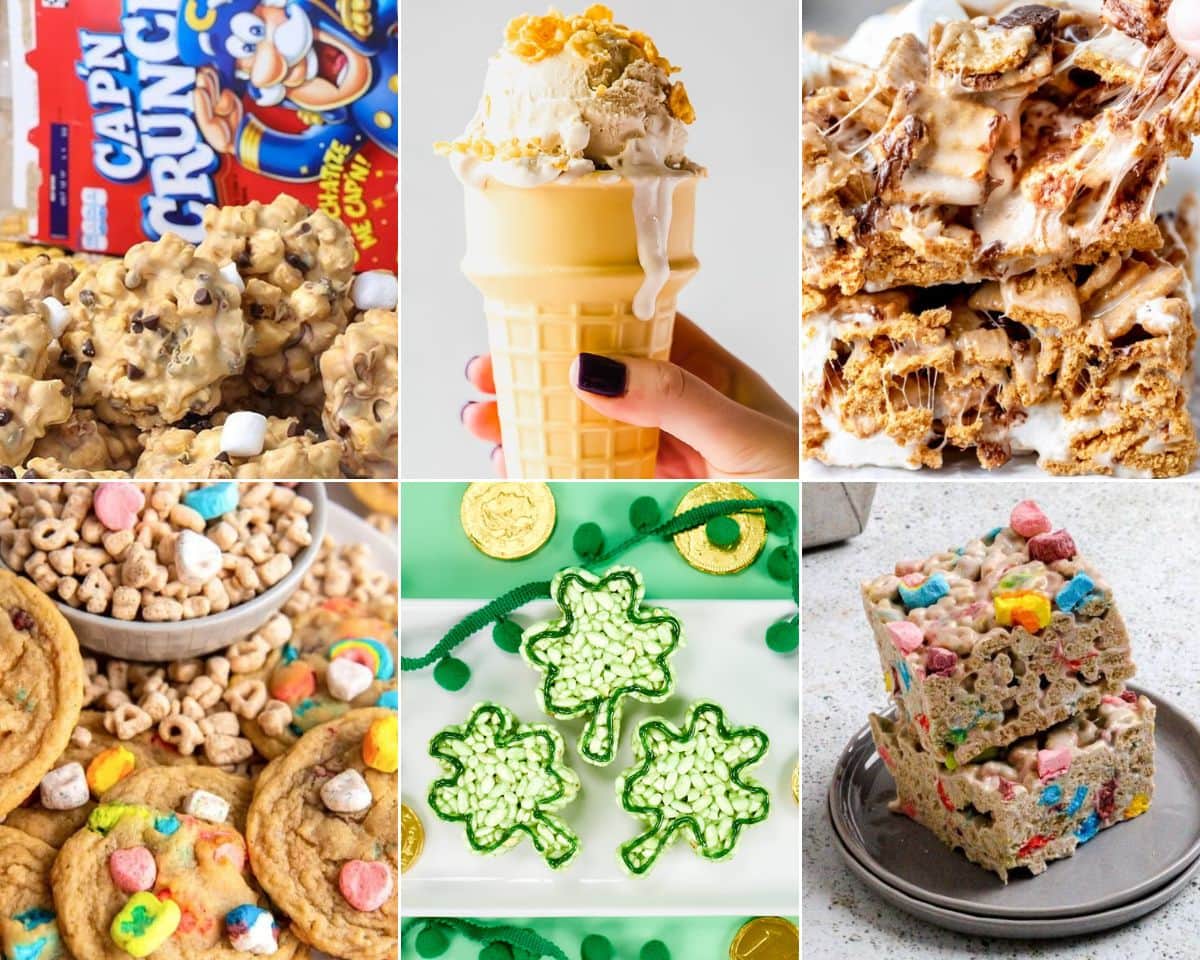 A collage of different foods.