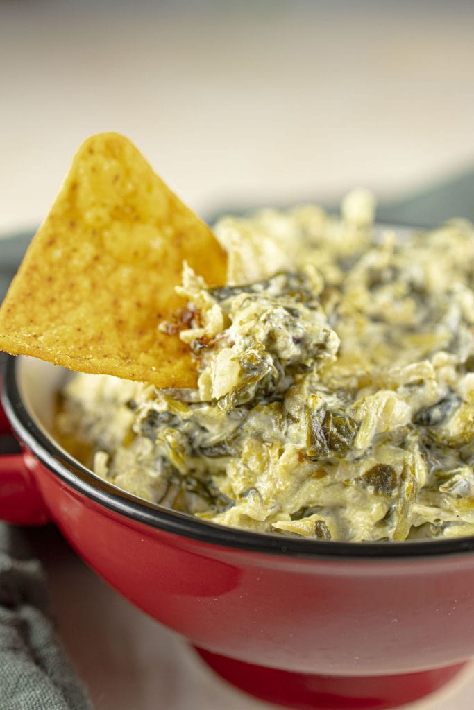 spinach artichoke dip in slow cooker