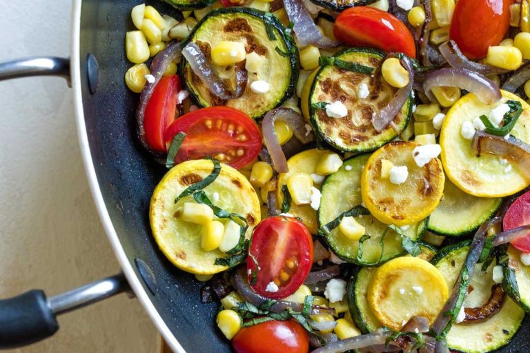 25 Healthy Vegetable Recipes To Help Keep You On Track Food Plus Words Healthy Vegetable Recipes Sauteed Summer Vegetable By Two Healthy Kitchens 768x512