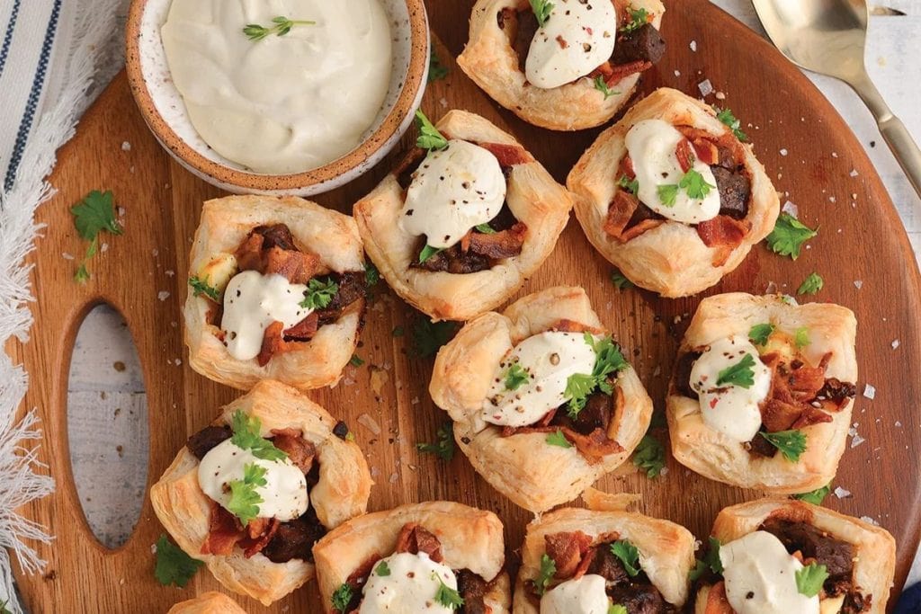 Appetizers for Party Mini Beef Wellington by Savory Experiments