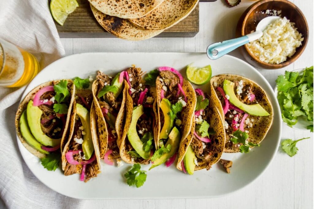 Beef Barbacoa Tacos by Little Black Skillet
