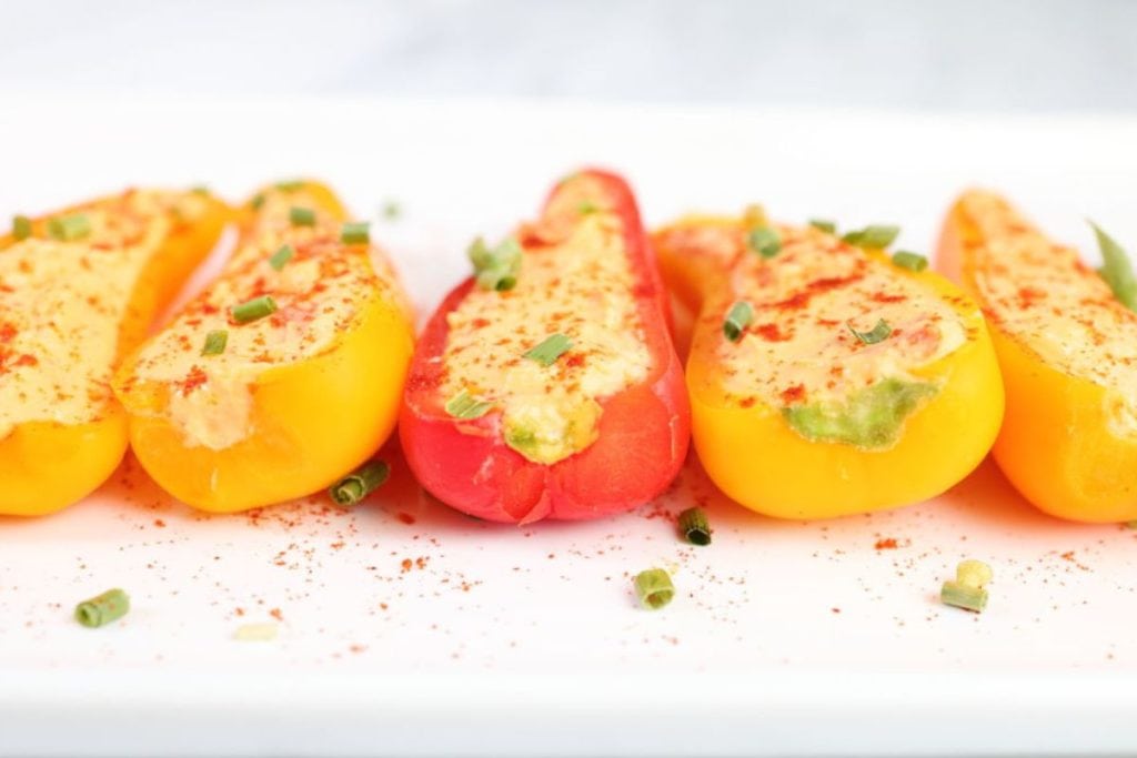 Cream Cheese Stuffed Mini Peppers by LikeHotKeto