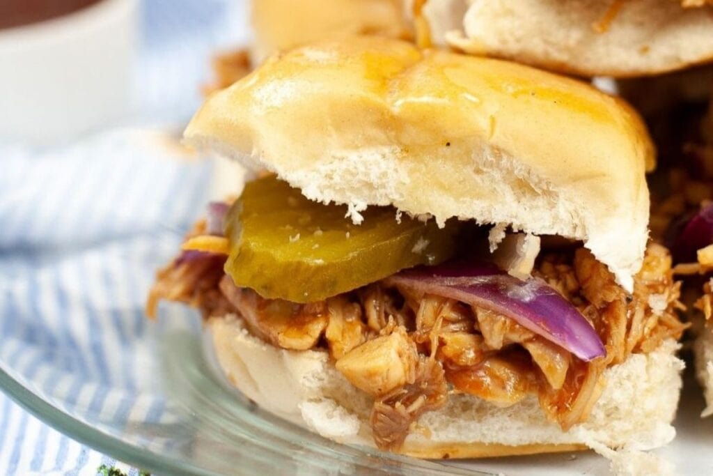 Instant Pot Pulled BBQ Chicken Sliders by Moms Who Save