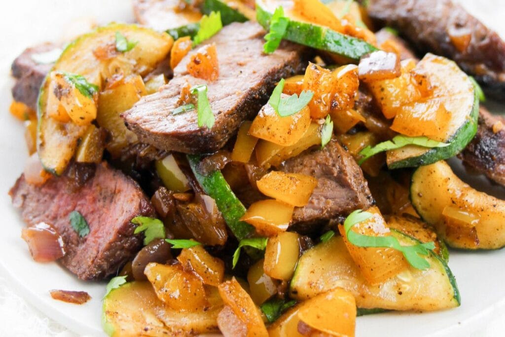 Keto Sirloin Steak Fajitas by How 2 Do Keto