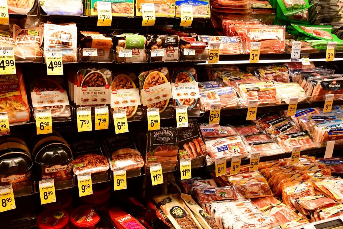 Meat section in a grocery storePackshot 1