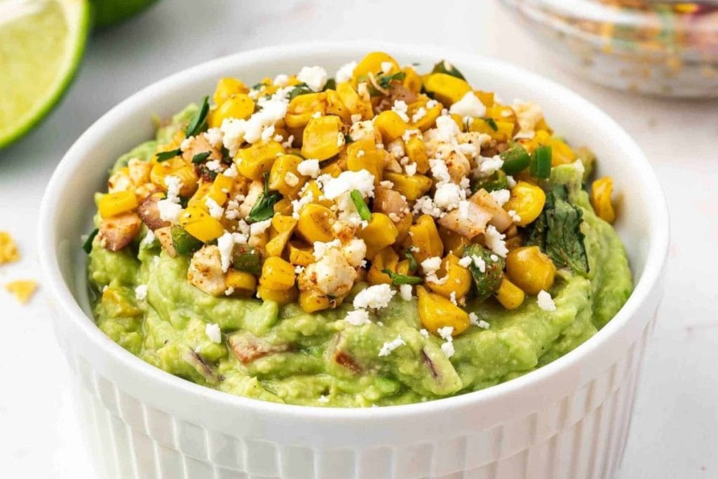 Mexican Street Corn Guacamole by Hungry Whisk