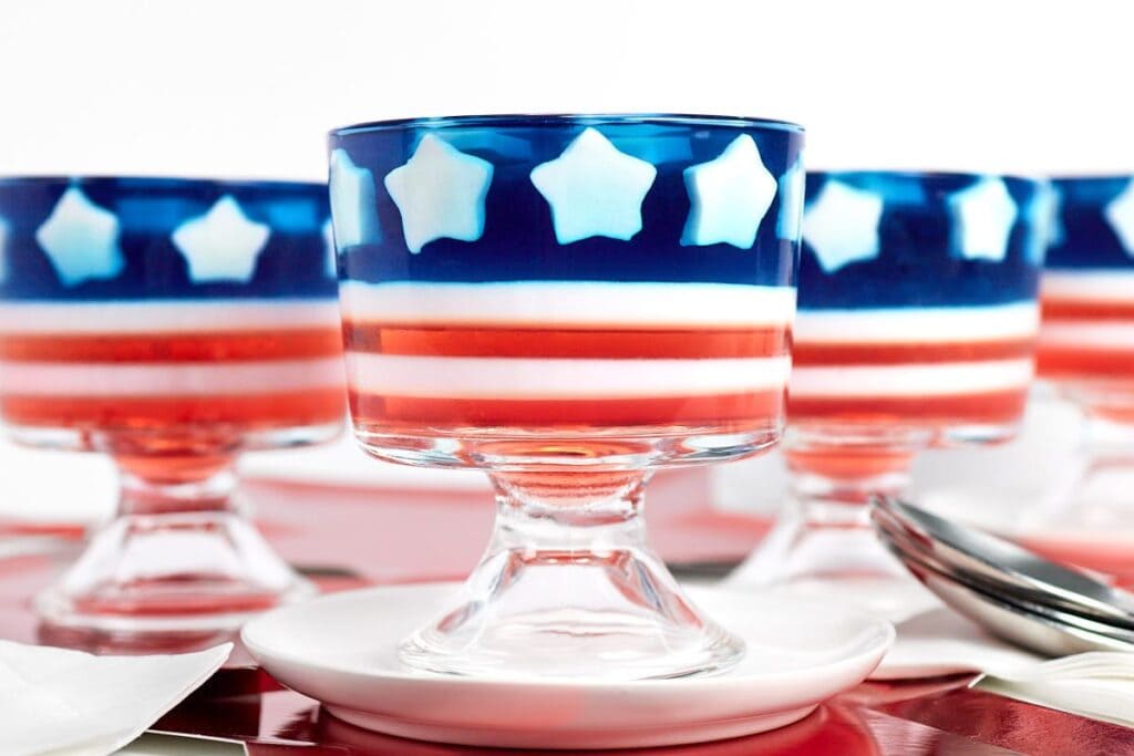 Red White and Blue Jello Cups by Jellojoy