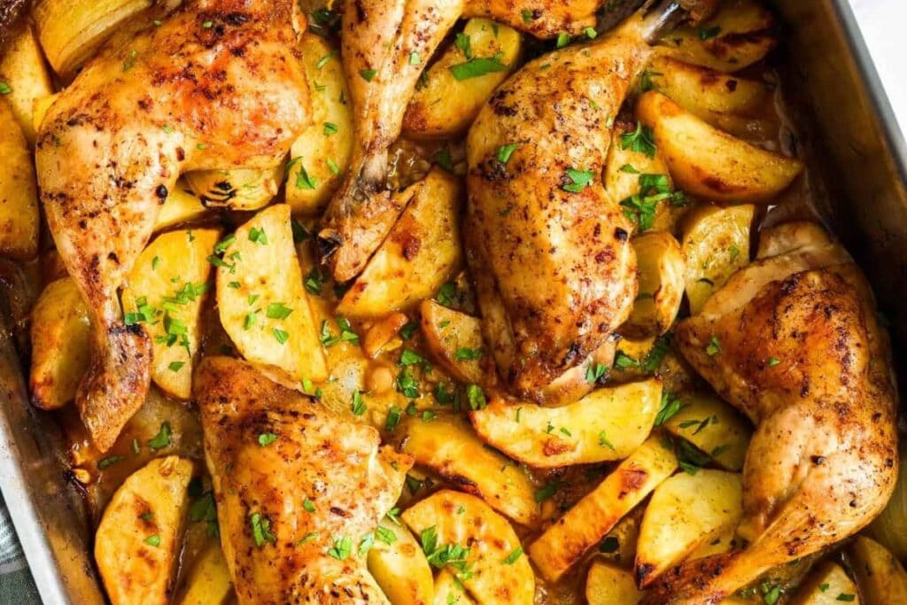 Roasted Chicken with Potatoes by Little Sunny Kitchen