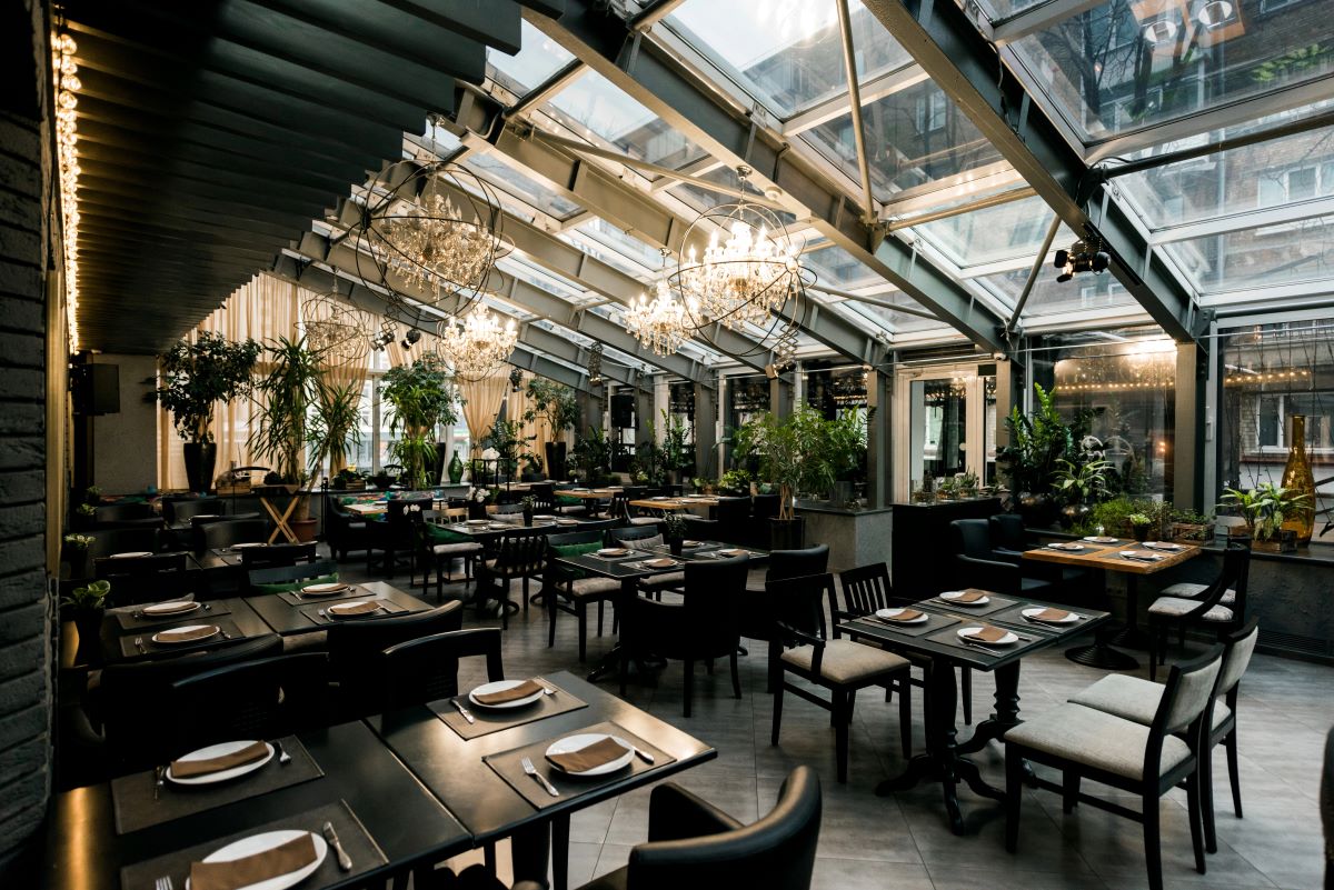 Rooftop restaurant with gardenArturVerkhovetskiy
