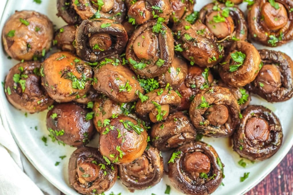 Sauteed Garlic Butter Mushrooms by Frugal Mom Eh