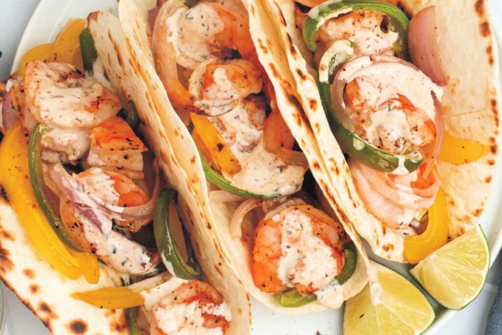 Sheet Pan Cajun Shrimp Fajita by Mommy Evolution