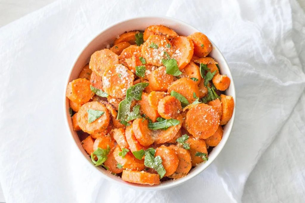 Side Dishes for Chicken Garlic Parmesan Roasted Carrots by Homan At Home