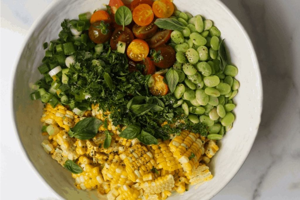 Summer Succotash with Grilled Corn by The Healthy Epicurean