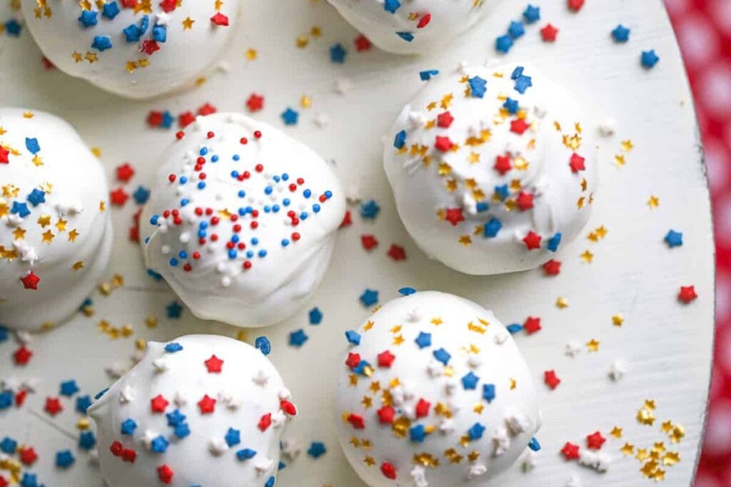 4th of July Oreo Truffles by The Baking ChocolaTess