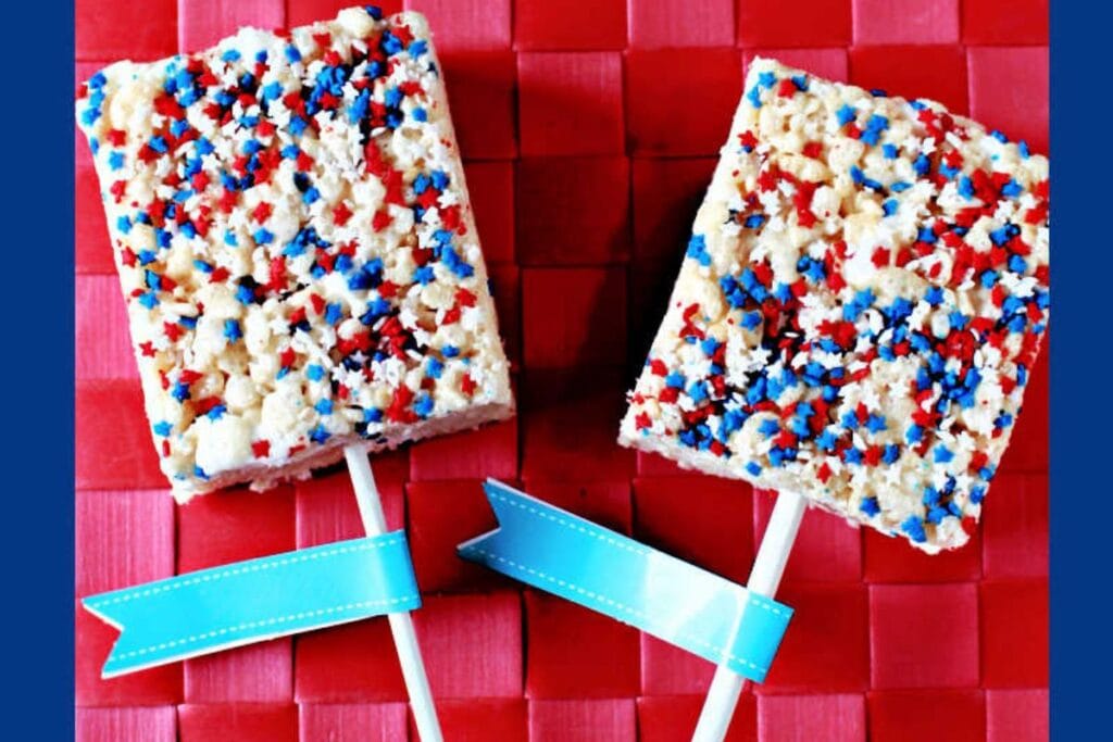 4th of July Rice Krispies Pops by Mommy Evolution