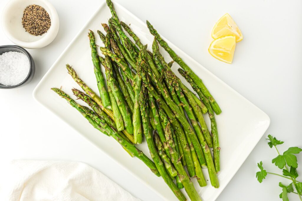Air Fryer Asparagus by Yum and Yummer
