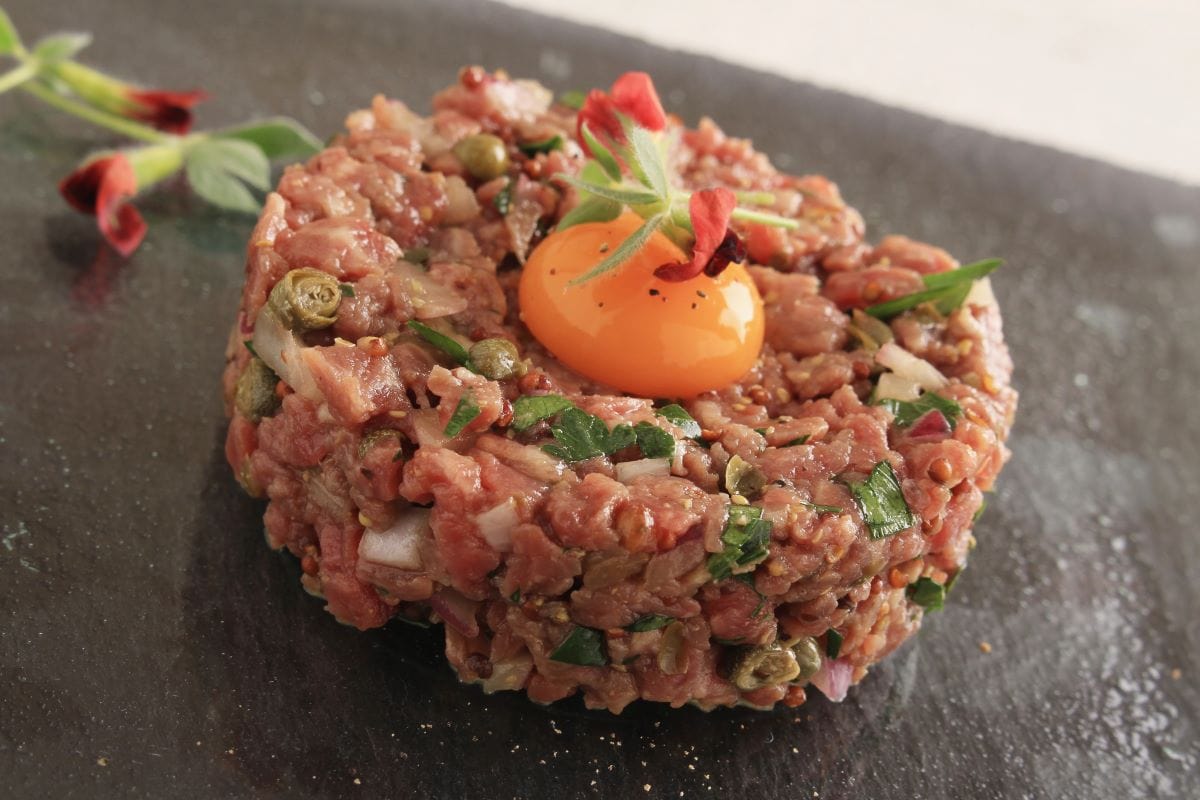 Beef tartare with quail eggsNeillangan