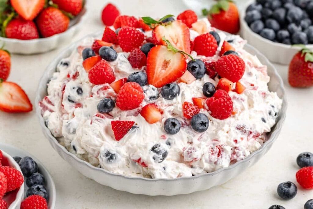 Berry Cheesecake Salad by Semi Homemade Kitchen