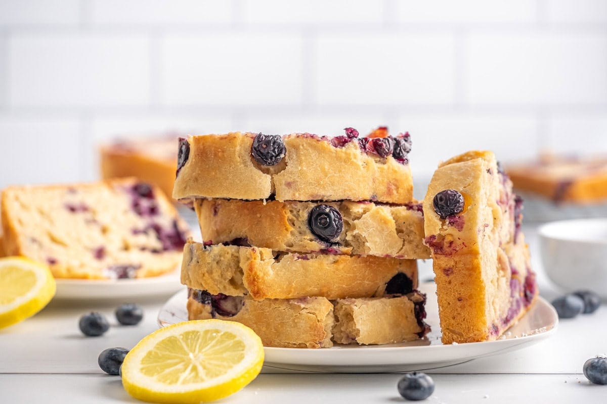 Bible Study Food Ideas Vegan Lemon Blueberry Pound Cake by HFHL