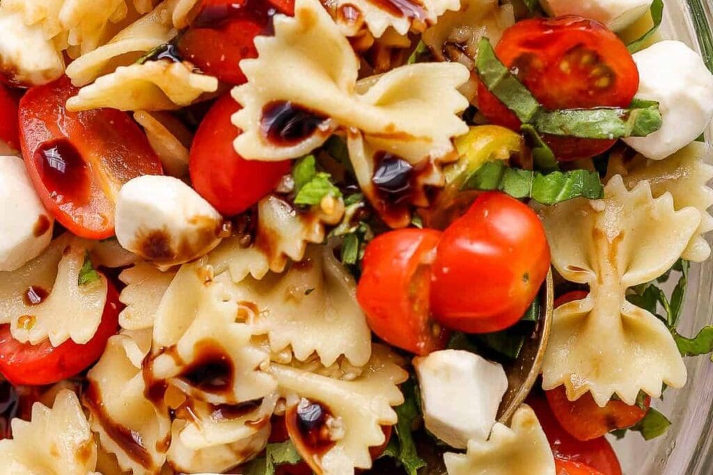 Caprese Pasta Salad by The Wooden Skillet