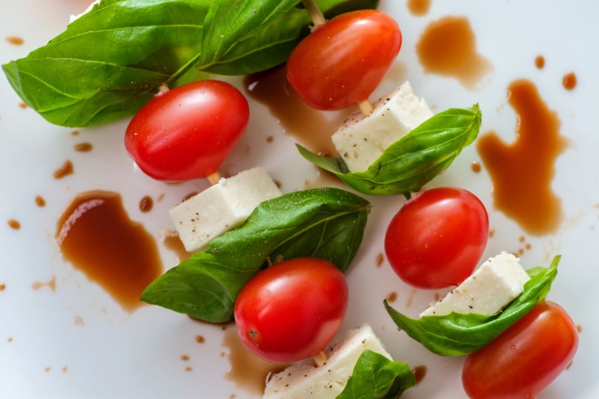 Caprese Skewers with Balsamic DrizzleEzumeimages