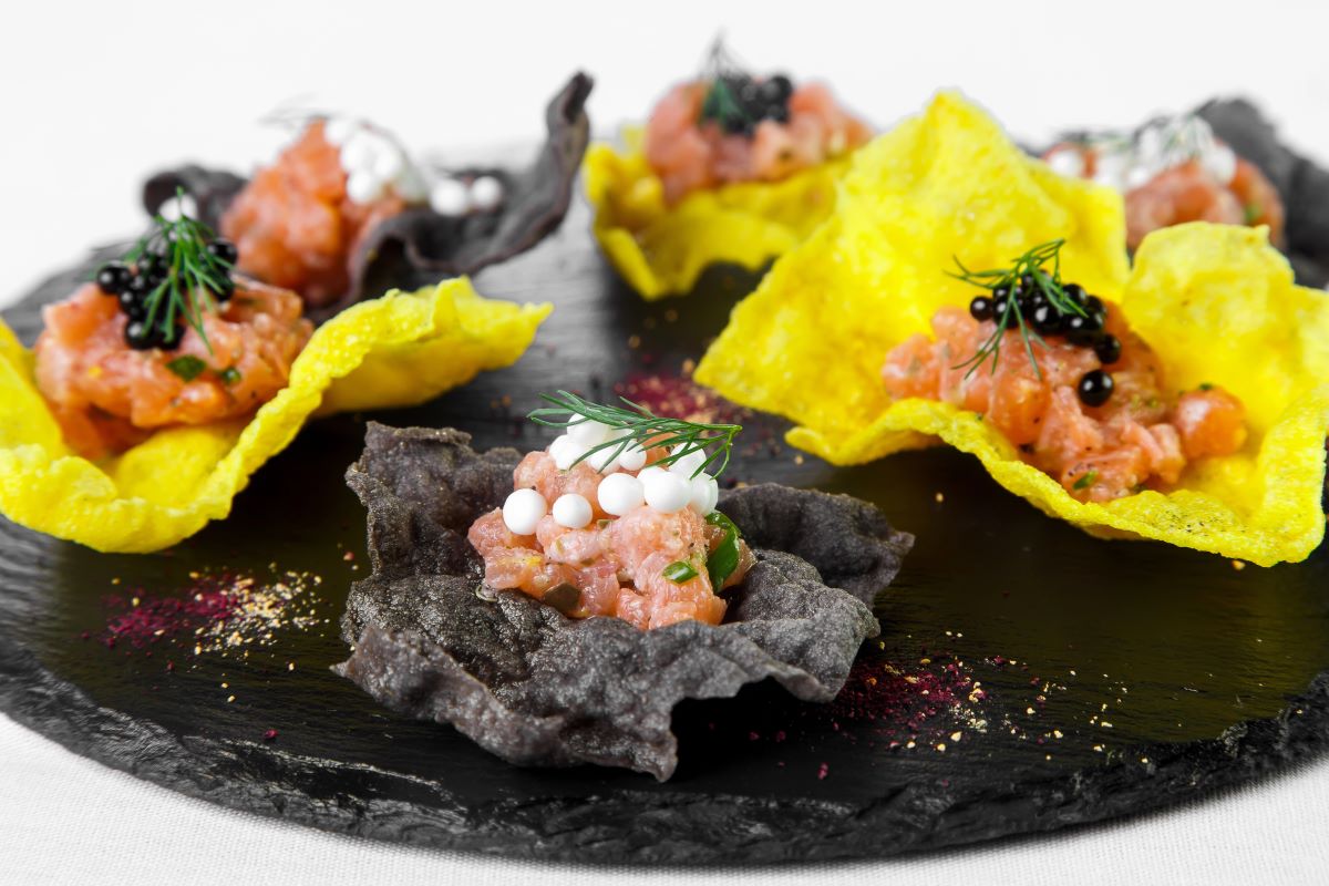 Caviar Potato Chips with Creme FraicheSisterspro