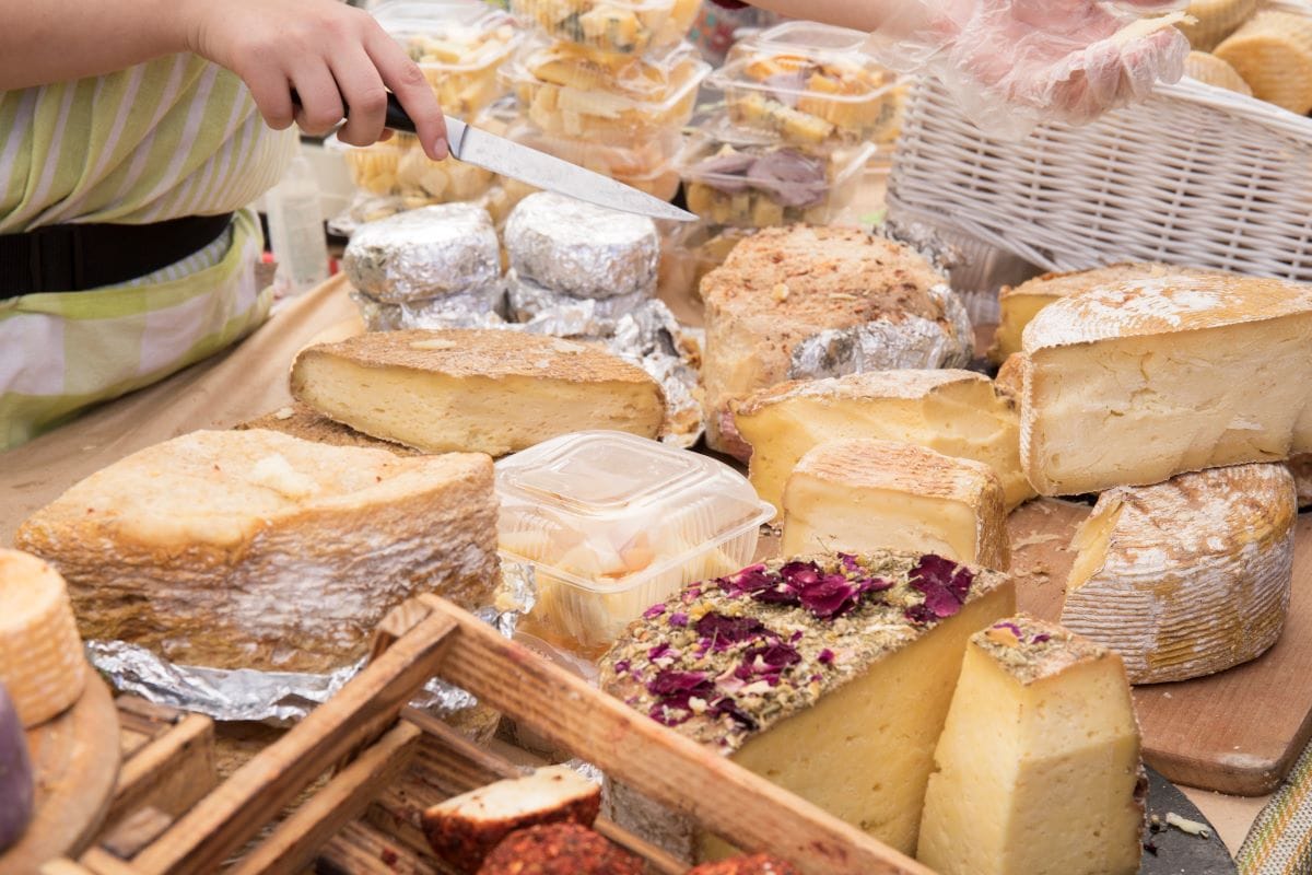 Cheese in farmers marketBondlva