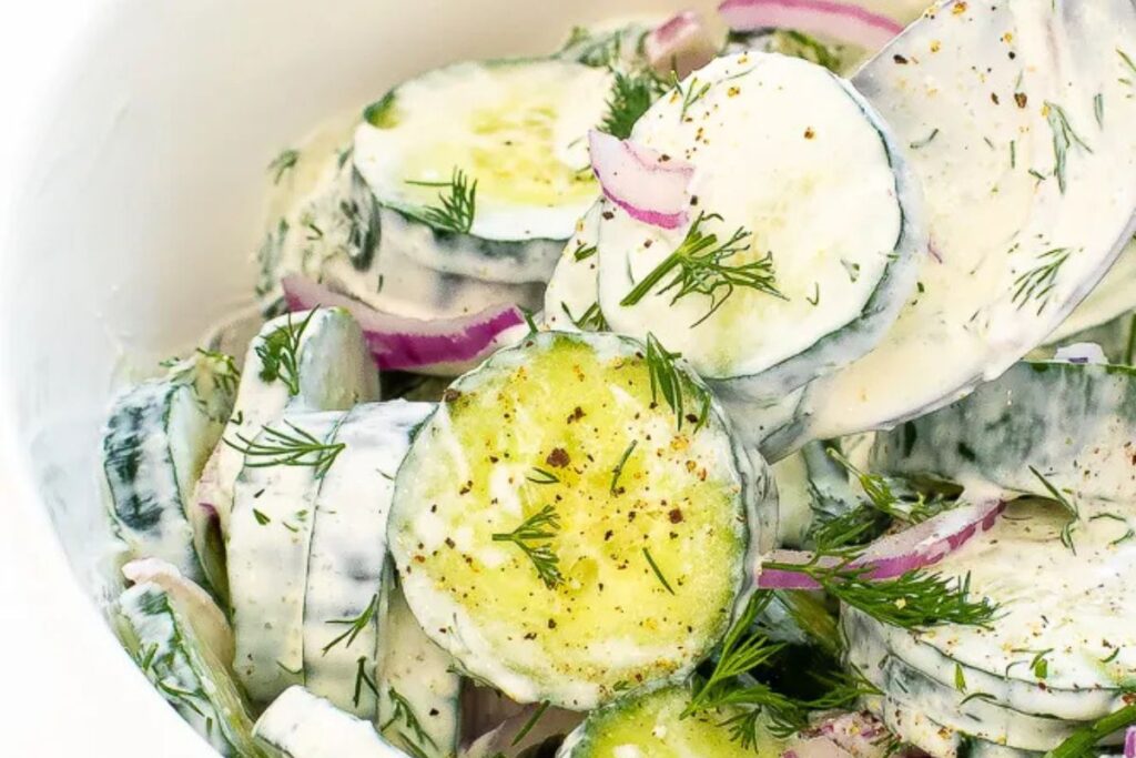 Creamy Dill Cucumber Salad by Chef Savvy