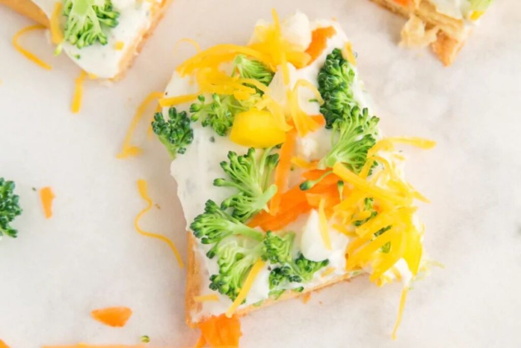 Crescent Roll Vegetable Pizza by My Suburban Kitchen
