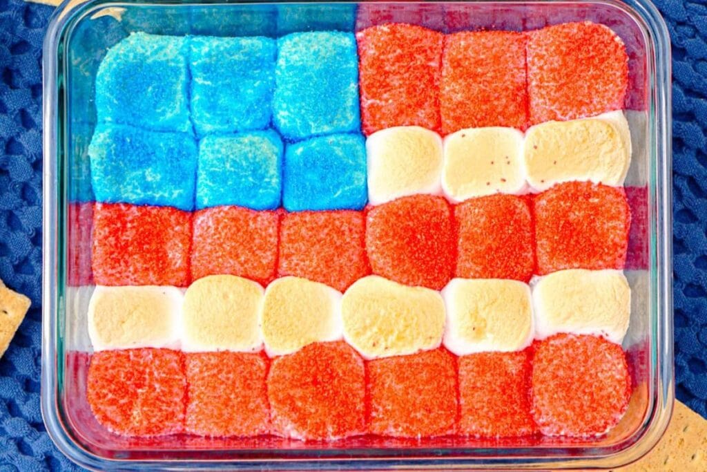 Easy American Flag Smores Dip by A Magical Mess