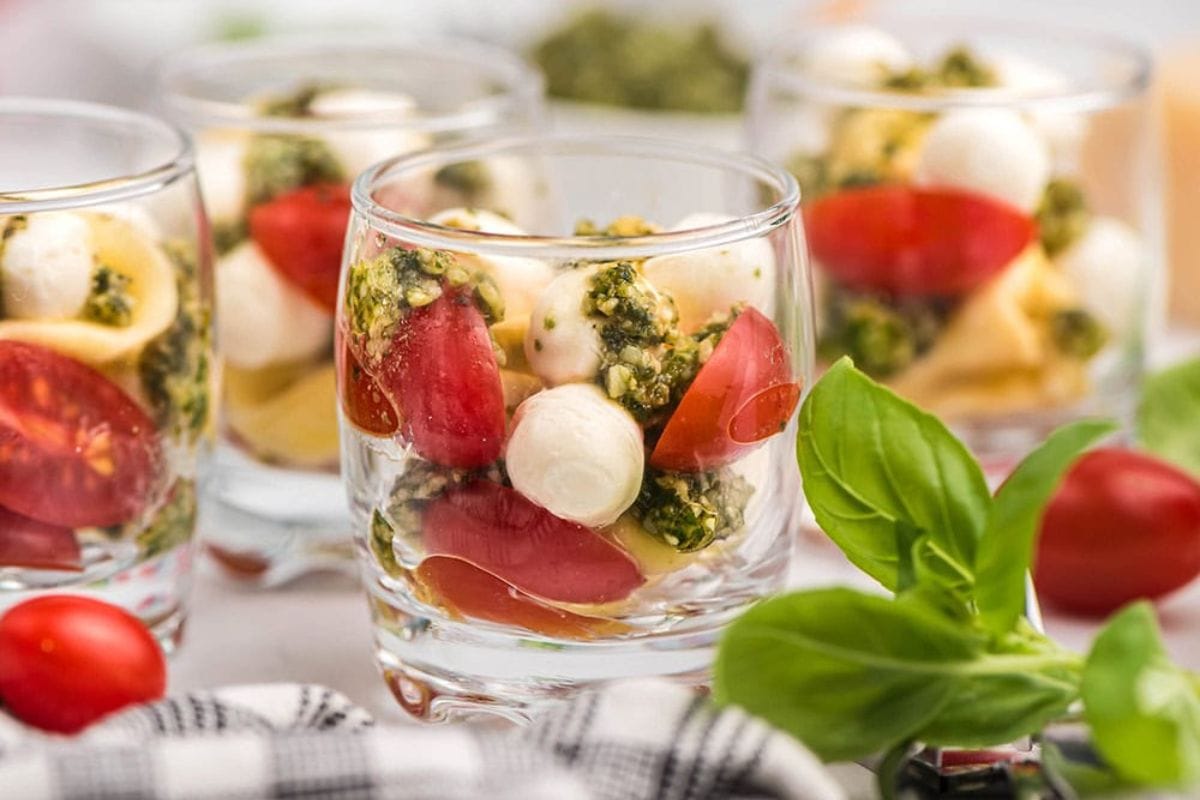 Easy Caprese Salad Shooters by A Magical Mess