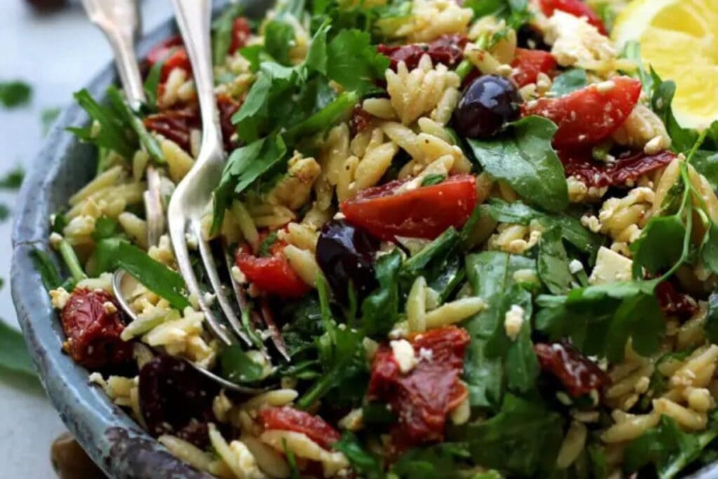 Easy Greek Orzo Salad by Happy Kitchen