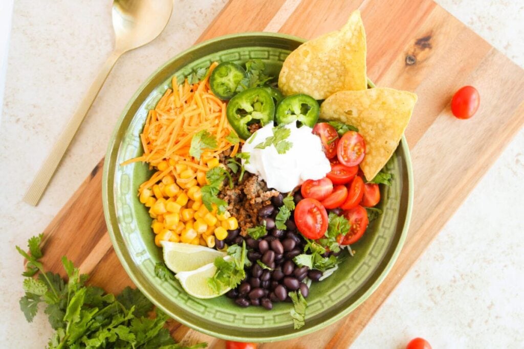 Easy Taco Bowl by The Cookin Chicks