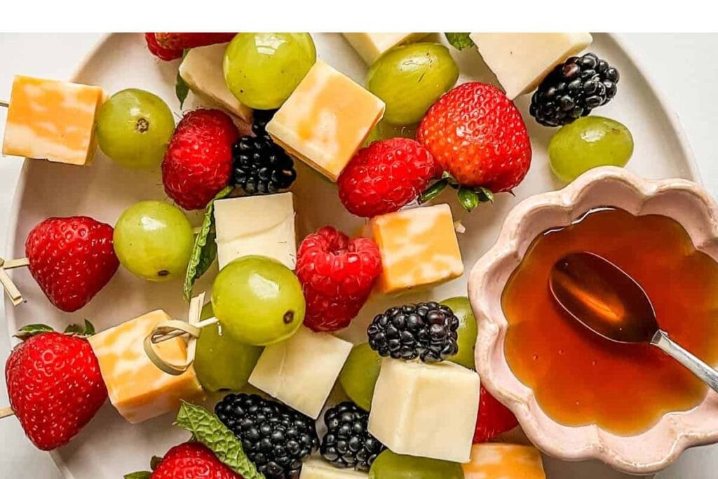 Fruit and Cheese Kabobs by This Healthy Table