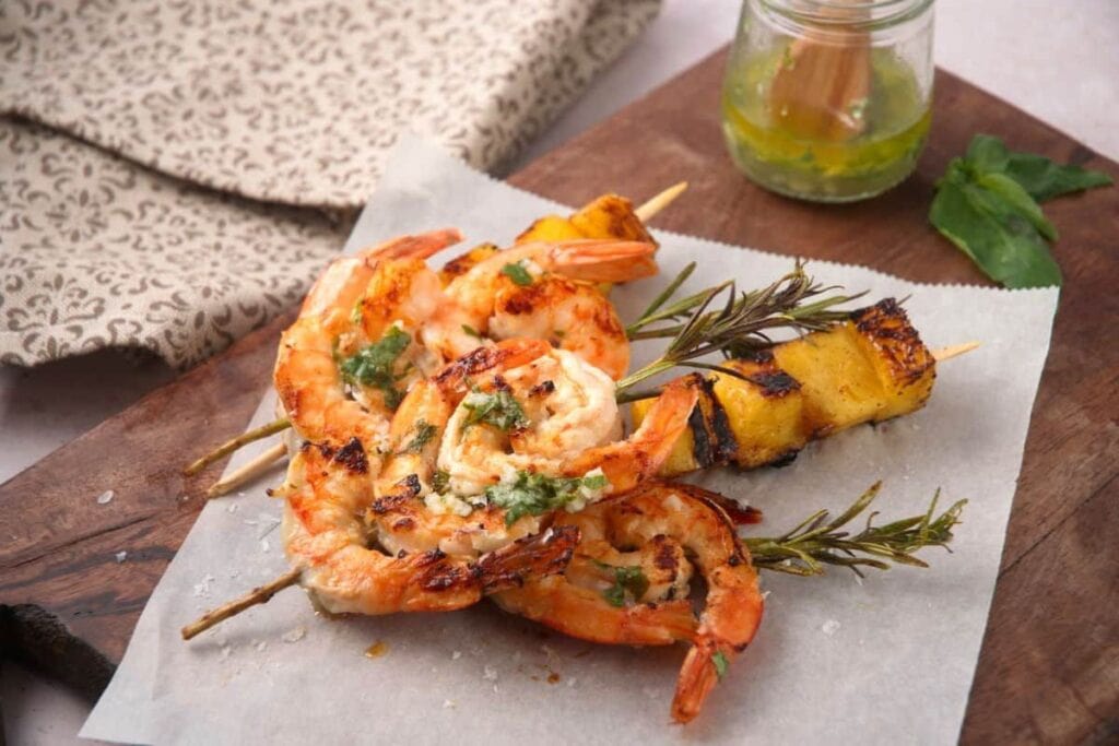 Grilled Shrimp Pineapple on Rosemary Skewers by In The Kitch