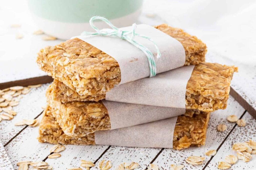Healthy Peanut Butter Oatmeal Protein Bars by Haute and Healthy Living