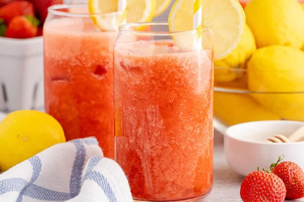 Honey Strawberry Lemonade by My Rad Kitchen