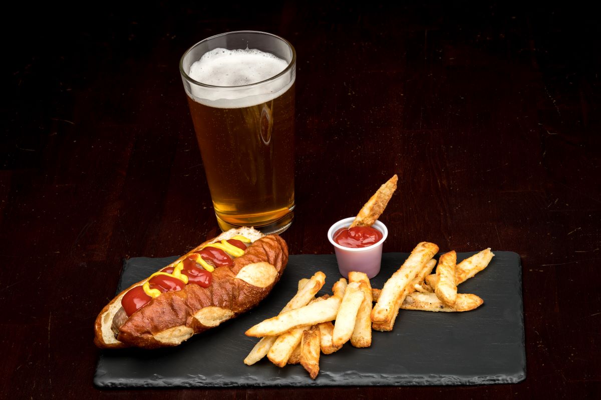Hotdog served with drinkKnowlesgallery