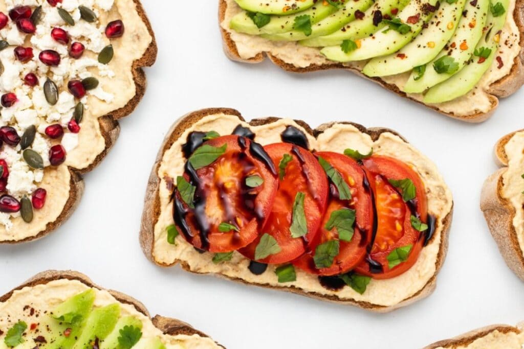 Hummus Toast Happy Food Healthy Life