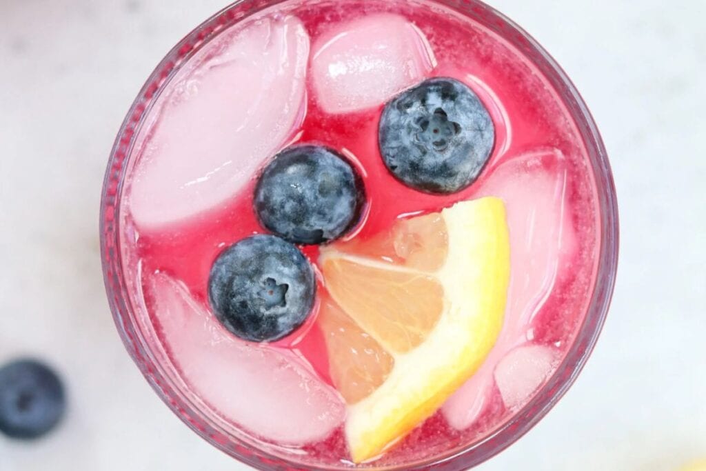 Lemon Blueberry Mocktail by Marys Whole Life