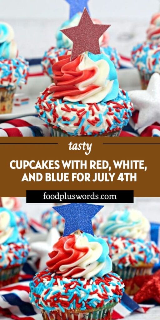 Make cupcakes with red, white, and blue for July 4th!