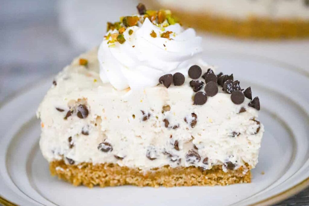 No Bake Cannoli Cheesecake by The Baking ChocolaTess