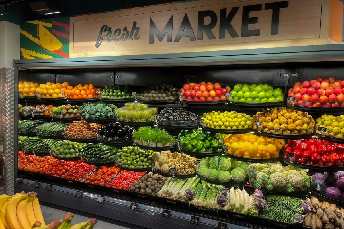 Organic produce inside storeNunochka