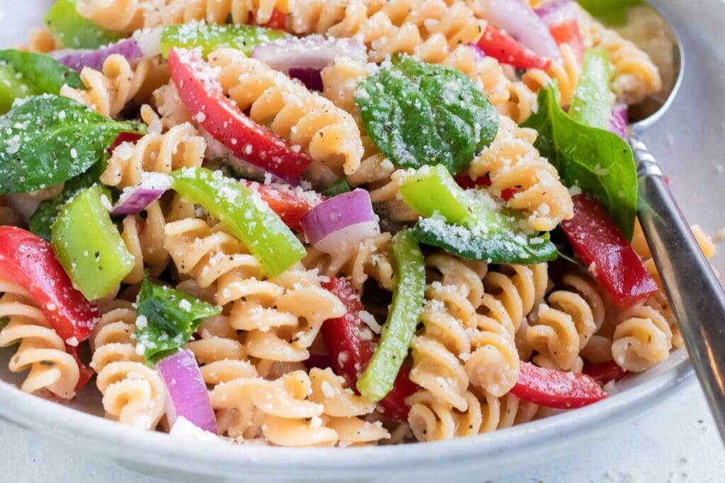 Pasta Salad with Italian Dressing by Evolving Table