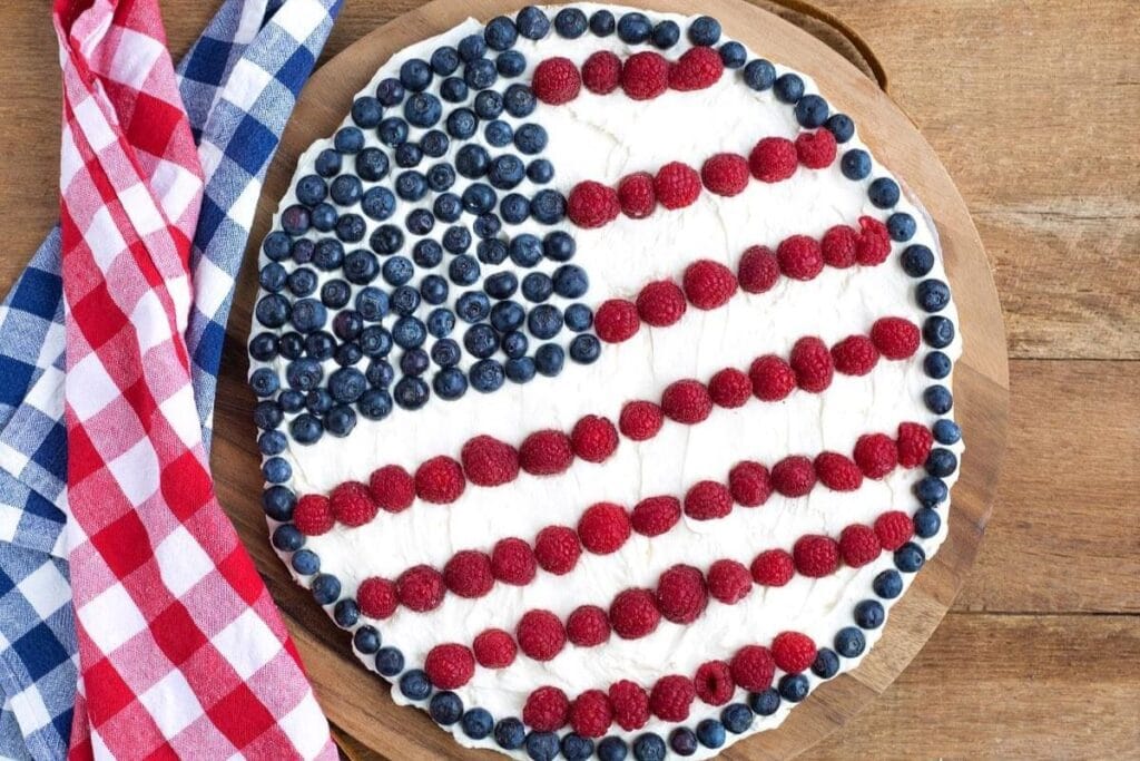Patriotic Fruit Pizza by Retro Recipe Box