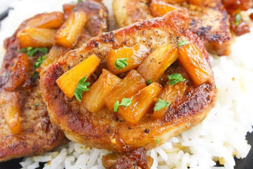 Pineapple Pork Chops by The Soccer Mom Blog